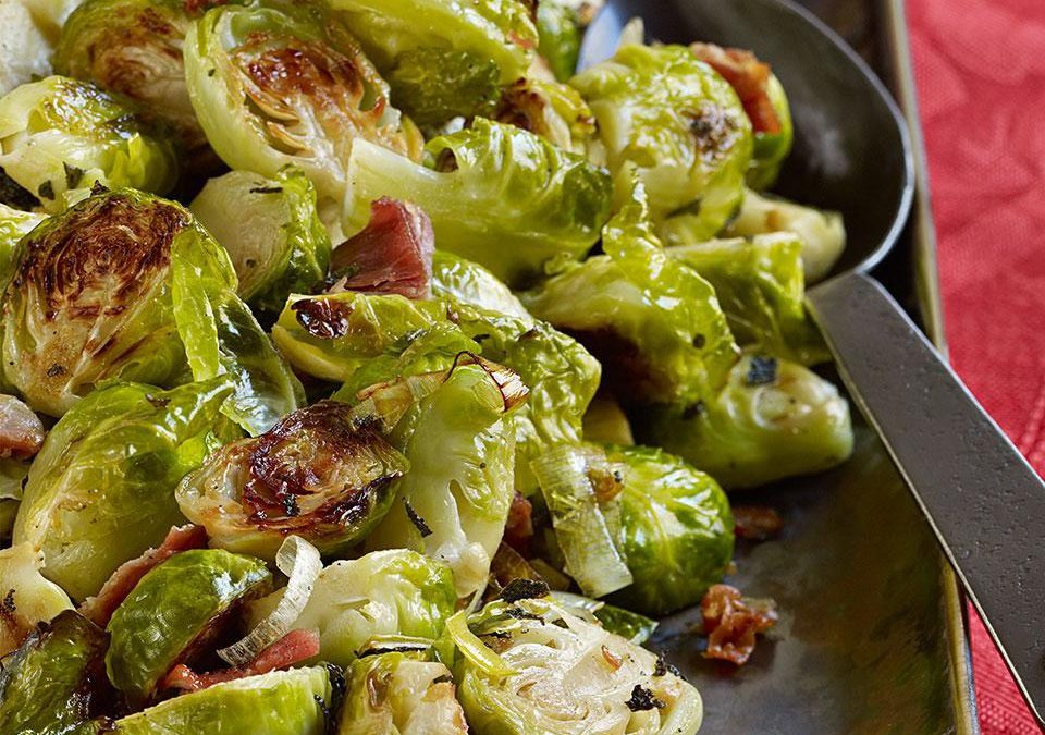 Holiday Menu 2016 – Side Dish – Roasted Brussels Sprouts with Pancetta & Sage