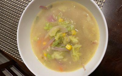 Todd’s “Japanese Style” Ginger-Miso, Vegetable Soba Noodle Bowl with Coconut Milk